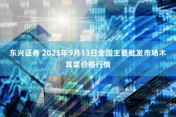 东兴证券 2025年9月13日全国主要批发市场木耳菜价格行情